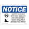 Signmission OSHA Sign, Glasses With Side Shields With Symbol, 10in X 7in Rigid Plastic, 10" W, 7" H, Landscape OS-NS-P-710-L-18198 - alternate 1